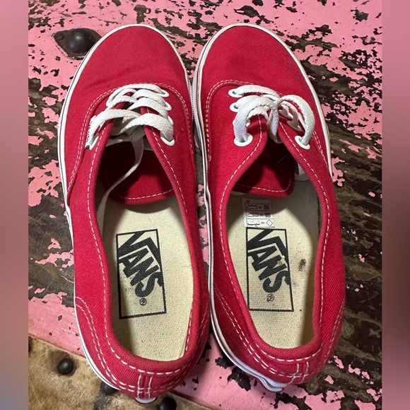 VANS red and white classic sz youth 4.5 - Picture 5 of 7